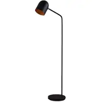 LINDBY Vloerlampe , Morik, Zwart, Woonkamer, Metaal, Modern