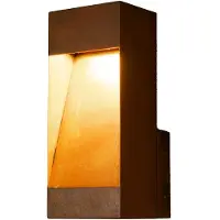 Konstsmide Wandlamp buiten | Rechthoek | Rho | 2700K | IP54 | Roestbruin | 10W |