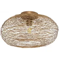 LINDBY Plafondlamp , Kaviya, dimbare, Goud / Messing, Woonkamer, Metaal, Designer