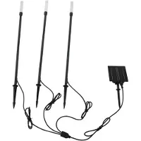 LINDBY LED lamp op zonne-energie Balian, set van 3, zwart, aluminium, 3000K Balian, zwart, Aluminium, Modern