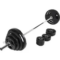 Gorilla Sports Olympische halter 130 kg Gripper kunststof - 50 mm