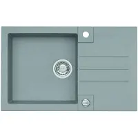 ALVEUS CZ Rock - Granieten spoelbak 78x48 cm, met draaiknopbediening, carbon 1090942