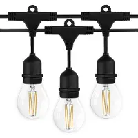 LEDVION - Lichtsnoer Buiten 20M - 20 Zilveren E27 LED Lampen - IP65 Waterdicht - 2100K - Warm Wit - Sfeerverlichting Tuinverlichting