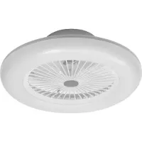Osram SMART+ WiFi LED plafondventilator ROUND wit stil 55 cm Round, dimbaar, wit / opaal, Woon-/ Eetkamer, Kunststof, Modern