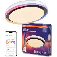 Ledvance SMART + WIFI LED-plafondlamp, wit/zwart, 32W, 3400lm, wit licht, dimbaar, dynamisch Magic-RGB lichteffect, lange levensduur, eenvoudige montage, bedienbaar via app, kleurtemperatuur 2700 - 6500K