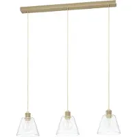 Eglo Eettafel hanglamp Copley goud met glas