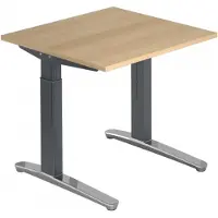 Hjh OFFICE PRO XTRA XB 8 GC - 80 x 80 Eiken Tafelhoogte I In hoogte verstelbaar