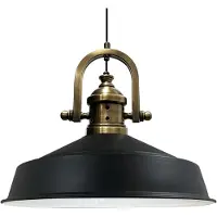 Bamyum Hanglamp Industrieel Metaal, Zwart Vintage Lamp
