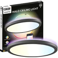 Calex Halo Slimme Plafonnière - Smart Plafondlamp 30cm - RGB en Warm Wit Licht - Zwart