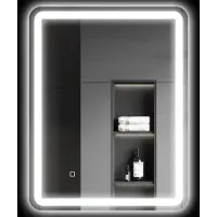 HOMCOM Bathroom Mirror-Gehard glas-90L x 70B x 4H cm-Zilver