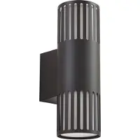 LINDBY Wandlamp buiten Lurinda, dimbaar, zwart, Aluminium, Modern, Wandlamp buiten