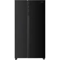 Heinner HSBS-HM532NFBKE++ Amerikaanse Side-by-Side Koelkast – 532 L – Full No Frost – LED Touch Display – Smart Eco Functie – Super Vriezen – Zwart – 5 Jaar Garantie