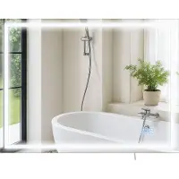 CLP Jaffrey badkamerspiegel - met verlichting dimbaar- met verwarming - wandspiegel - horizontaal en verticaal - anti-condens - helder/glas