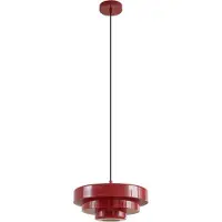 LINDBY Hanglamp Tivra, dimbaar, rood, Woon-/ Eetkamer, metaal, Vintage, hanglamp