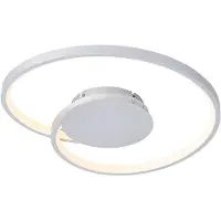 LUCANDE Plafondlamp , Enesa, dimbare, Metallic, Slaapkamer, Metaal, Modern