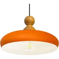 Bamyum Hanglamp Androa Plafondlamp Ø40 cm Oranje Lamp 1-Lichts Houten Plafondlamp