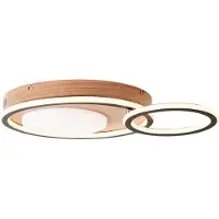 Brilliant Ronde houten plafondlamp Karney