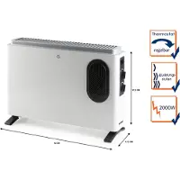 Domo DO7351CH Convector Verwarming - Turbo - 4 standen - 2000 W