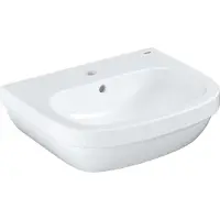 GROHE Euro keramiek wastafel 55x45cm Met kraangat en overloop wit