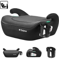 Tulano Cabby 20 i-Size Autostoelverhoger - Zitverhoger - Kinderzitje 125-150 cm met Bekerhouder - Grijs