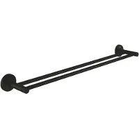 GROHE QuickFix Start dubbele handdoekhouder - 654 mm - Twee rails - Matte Black