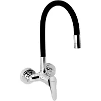 Ferro Keukenmengkraan met flexibele uitloop, model Titania Iris New, chroom, artikelnummer 94484,0C