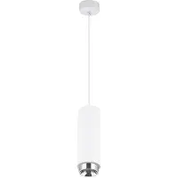 Globo Design hanglamp gips wit woonkamer verlichting plafondspot hanglamp chroom ring 55010H