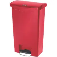 Rubbermaid Pedaalemmer Slim Jim, kunststof, volume 50 liter, rood