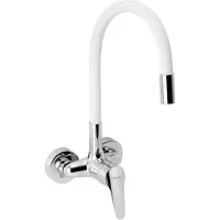 Ferro Keukenmengkraan met flexibele uitloop, model Titania Iris New, chroom, artikelnummer 94484,0B