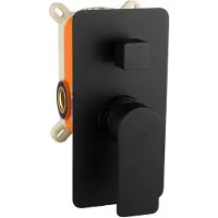 Kielle Vega - Inbouw batterijhouder voor 2 apparaten, met behuizing, mat zwart, artikelnummer 10318204
