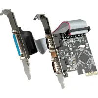 Value PCI-Express-Kaart, Serieel RS232, D-Sub 9, 2 Poorts, Parallel EPP/ECP2S, 1 Poort