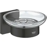 GROHE QuickFix Start Cube zeepschaal met houder - Matte Black