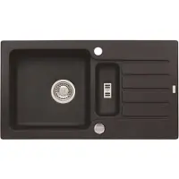 Alveus Niagara - Granieten spoelbak 78x44 cm, met draaiknopbediening, carbon 1089487