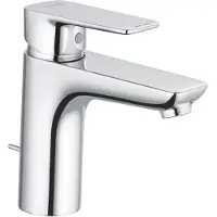 Kludi Pure&Style wastafelmengkraan, éénhendelbediening, model WT, DN15, met afvoerputje, 1 stuk.