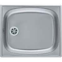 Alveus Basic - Spoelbak 38x44 cm, odtok 6 cm, rvs 1008694