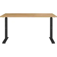 Germania GW-Mailand Hoogteverstelbaar Bureau Bruin Eiken C-Voet 1,400 (B) x 800 (D) x 910 (H) mm Spaanplaat, metaal