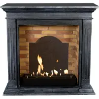 Xaralyn Bio-ethanol haard - Cadiz BME-SBP - zwart gepolijst natuursteen - 3 KW verwarming - haardombouw inclusief inbouwhaard - schouw