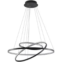 LUCANDE Hanglampe , Ezana, dimbare, Zwart, Woonkamer, Metaal, Modern