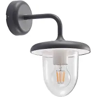 PRIOS Wandlamp buiten Larkumi, dimbaar, alu / grijs / zink, Aluminium, Modern, Wandlamp buiten