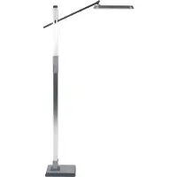 Beliani AQUARIUS - Staande lamp - Zilver - Synthetisch materiaal