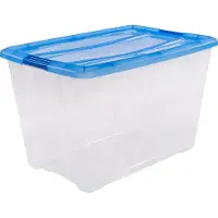 IRIS OHYAMA Topbox Opbergbox 60L 57.5X39X36.5 Cm Blauw/Transparant