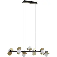 LUCANDE Hanglampe , Pallo, dimbare, Zwart, Eetkamer, Metaal, Modern