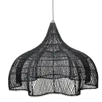 Bazar Bizar Pendantlamp Whipped | rotan zwart 110x110x80 cm hanglampen | NADUVI