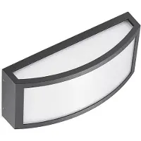 LINDBY LED-wandlamp buiten Jakari, zwart, Aluminium, Modern, LED wandlamp buiten