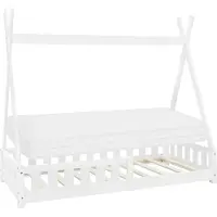 ML-Design Kinderbed Tipi | hout wit 169x29x18 cm kinderbedden | NADUVI