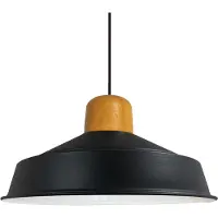 Bamyum Hanglamp Industrieel Metaal, Zwart Vintage Lamp