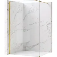 REA Walk-in Douchewand Flexi Transparent / Gold 80