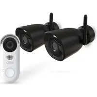 Calex Smart Security Starter Set Buiten - 2 Beveiligingscamera's - Slimme Deurbel met 2-Weg Audio (Full HD)