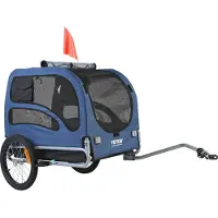 Vevor Hondenkar 45 kg Fietskar Carbonstaal + 600D Oxfordstof + PP Opvouwbaar 1440 x 725 x 845 mm als opvouwbare kar Afmetingen 810 x 570 x 195 mm Blauw
