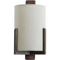 Light & Living Wandlamp 22x18x36 cm LITTO donker bruin+linnen naturel